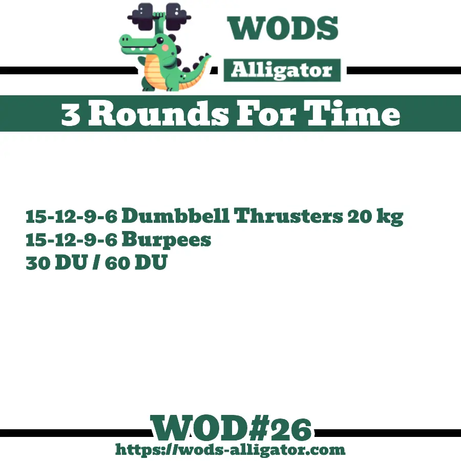 10/08/2023 – 3 RFT WOD – Jump Over The Dumbbell
