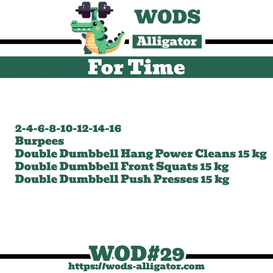 10/15/2023 – For Time WOD – Power Ladder