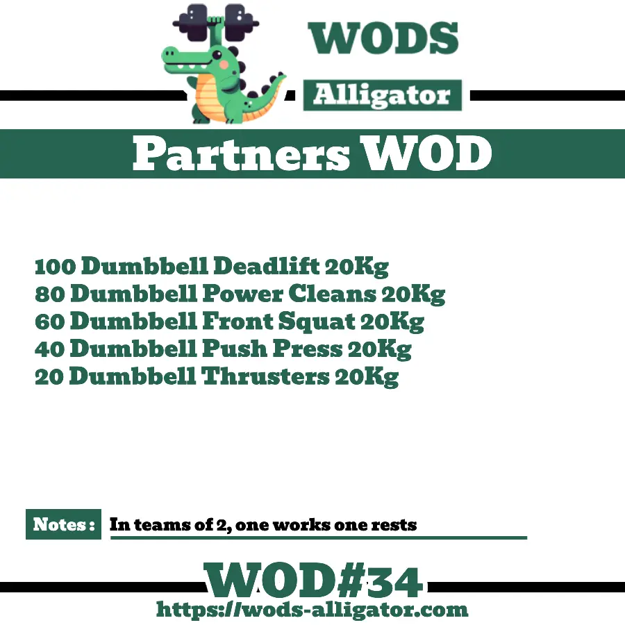10/20/2023 – Partners WOD – 100 Dumbbell Delight