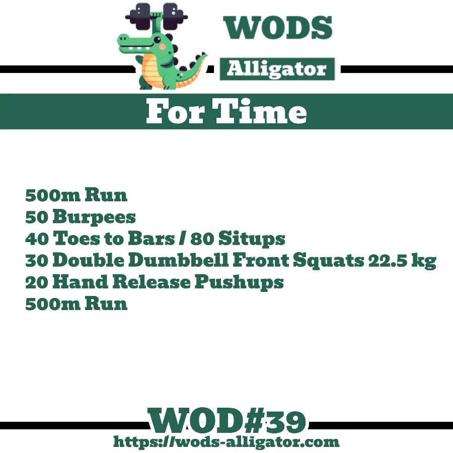 10/25/2023 – For Time WOD – Run Forest