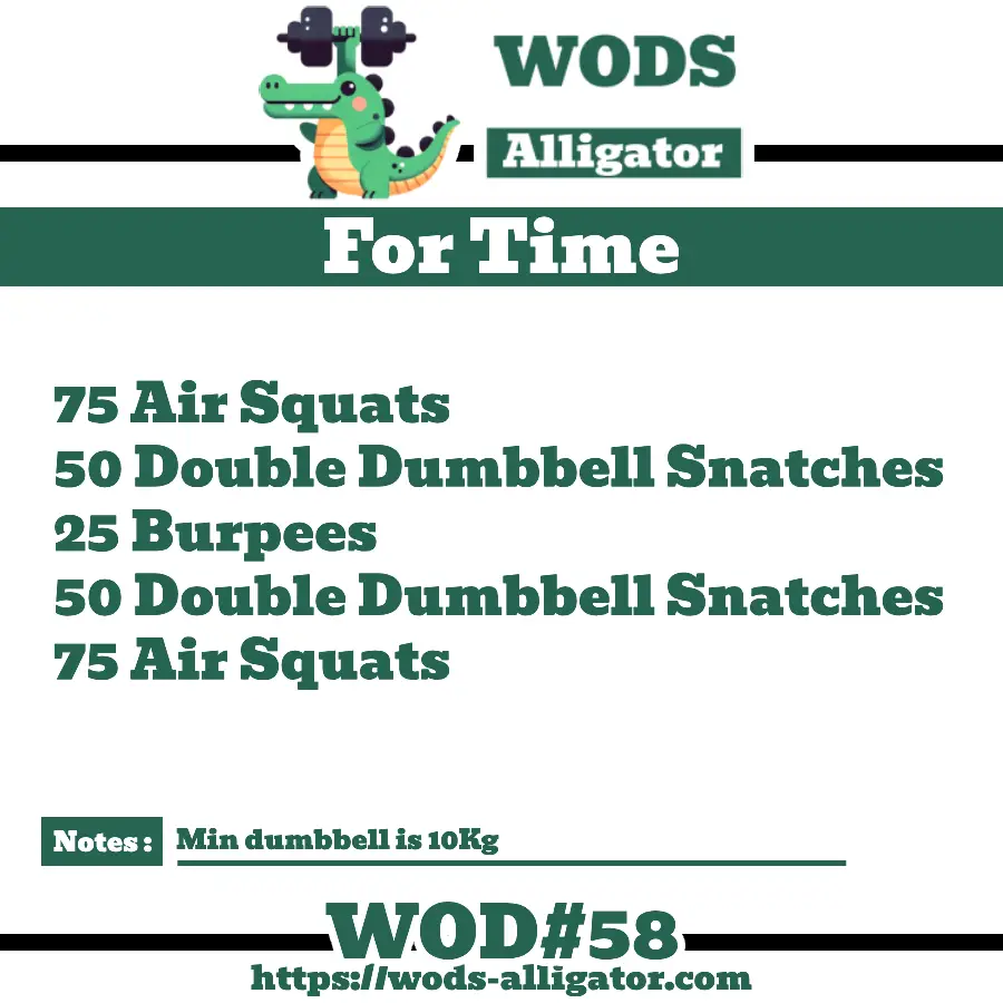 11/14/2023 – For Time WOD Airless Squats