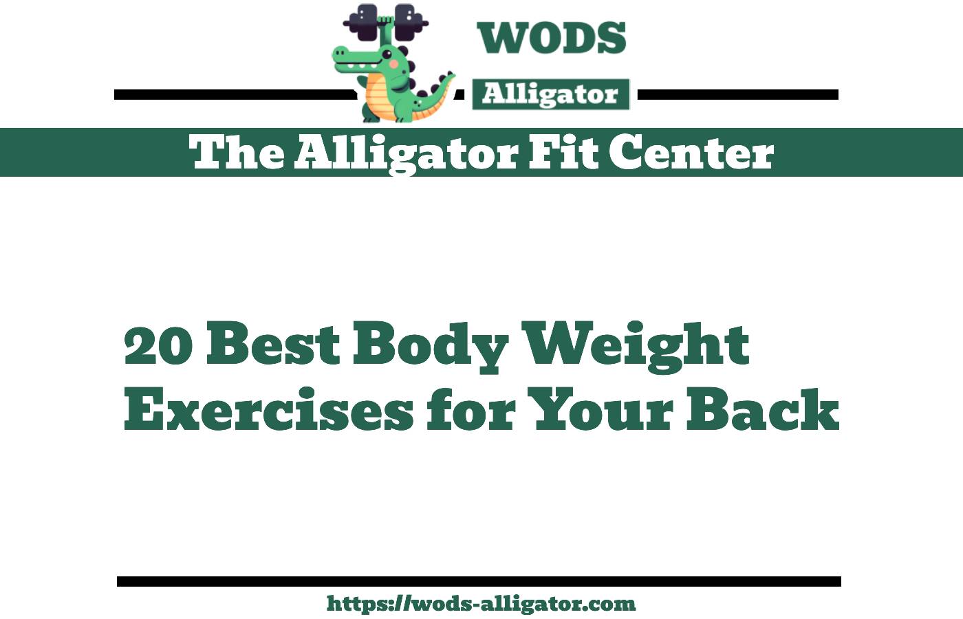 Header - 20 Best Body Weight Exercises for Your Back