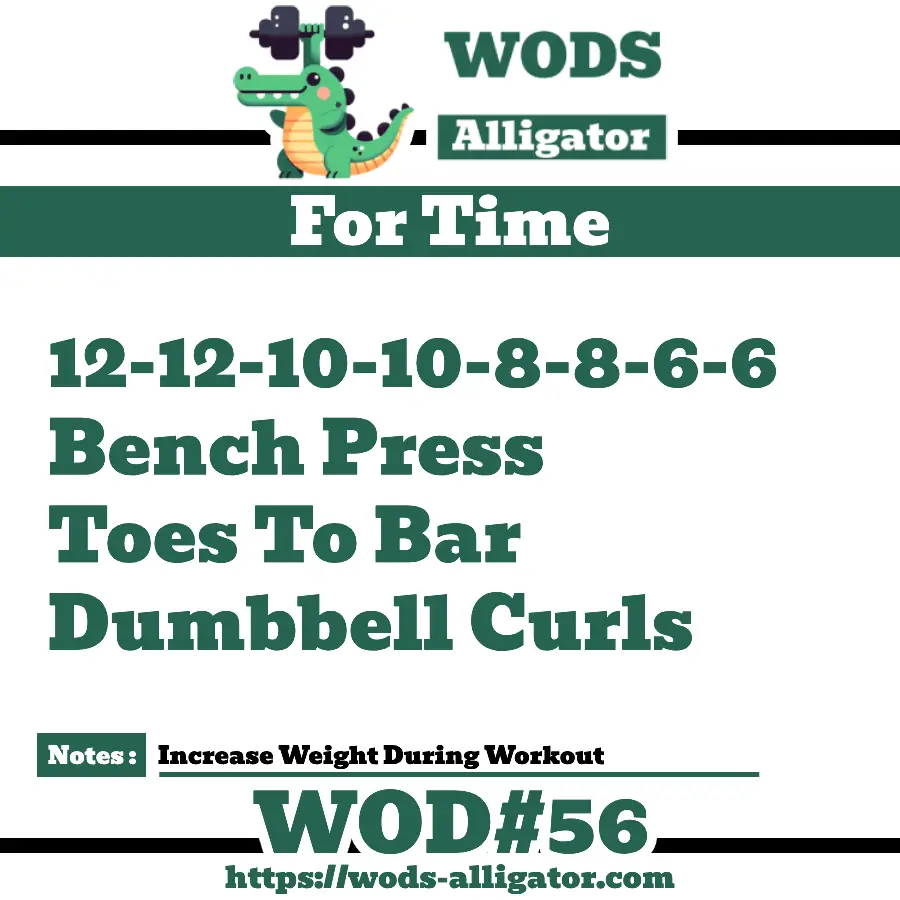 11/12/2023 – For Time Wod – Bench Press Steve