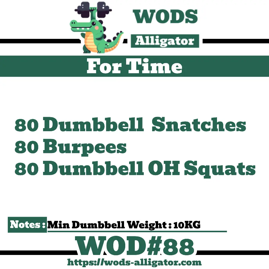 #88- RFT WOD 60 Dumbbell Power Snatches 60 Burpees 60 Dumbbell Overhead Squats